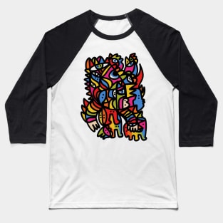 Aztec Rainbow King Graffiti Baseball T-Shirt